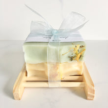 Load image into Gallery viewer, Soap Bar & Dish Combo - Peppermint & Rosemary + Citrus Burst