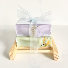 Load image into Gallery viewer, Soap Bar & Dish Combo - Lavender + Peppermint & Rosemary