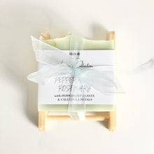 Load image into Gallery viewer, Soap Bar & Dish Combo - Peppermint & Rosemary + Citrus Burst