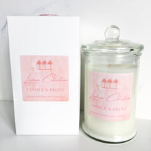 Load image into Gallery viewer, Lychee &amp; Peony - Lighthouse Soy Candle
