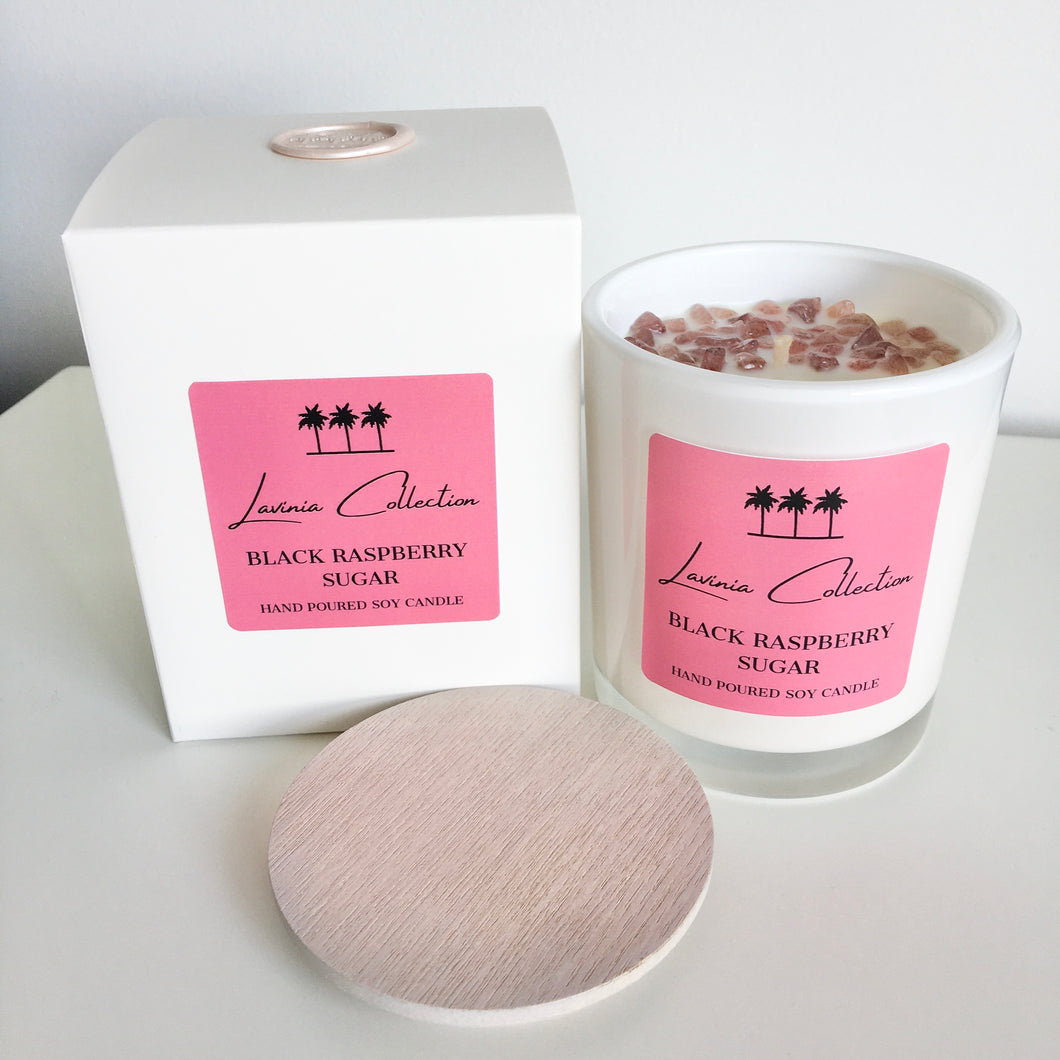Black Raspberry Sugar - Luxe Gem Soy Candle